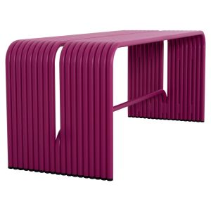 Two-seater bench Intrepid Hm6327.05 aluminum in purple color 109.5x37x42cm.