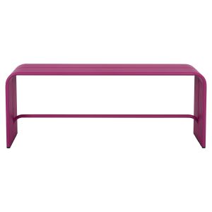 Two-seater bench Intrepid Hm6327.05 aluminum in purple color 109.5x37x42cm.