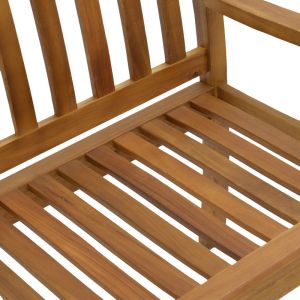 Two-seater bench Jerdu acacia solid wood 120x61x67cm