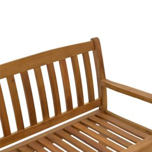 Two-seater bench Jerdu acacia solid wood 120x61x67cm