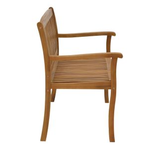 Two-seater bench Jerdu acacia solid wood 120x61x67cm