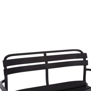 Two-seater polypropylene bench Korver Hm6332.02 black 113x65x76cm.
