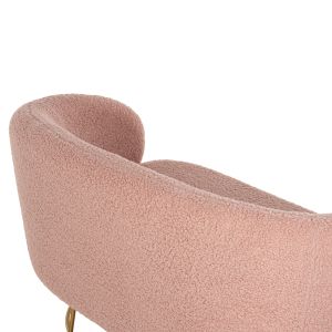 Two-seater sofa Arien Hm8492,22 Dusty pink boucle with gold metal frame 130x75x85hcm