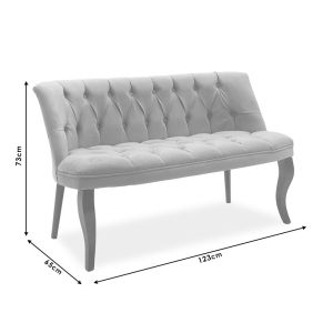 Двуместно канапе Loreta плюшено 123x65x73cm