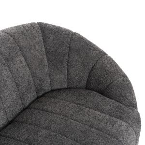 Two-seater sofa Moby Hm9595,01 gray boucle 148x83x66hcm