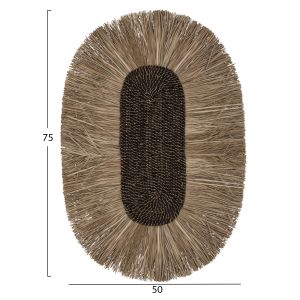 Oval wall decor in natural black color Hm7794