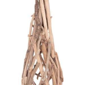 Decorative lantern Flamer Hm4439 Driftwood in natural 30x30x179hcm.