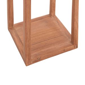 Decorative tall candle lantern Fent Hm4582 teak wood in natural 20x20x50-80hcm.