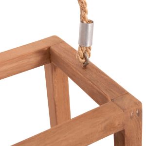 Decorative tall candle lantern Fent Hm4583 teak wood in natural 15x15x30-53hcm.