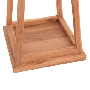 Decorative tall candle lantern Rami Hm4584 teak wood in natural 25x25x39-67hcm.