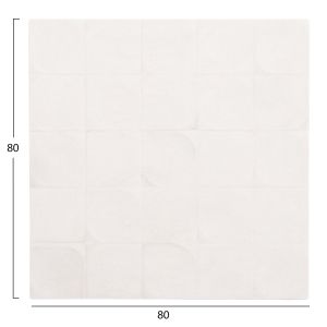 Decorative wall panel square Santorini series Hm4516 MDF oiled white color 80x4.5(thickness)x80hcm.