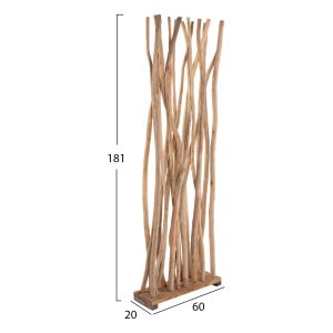 Decorative screen Naturally branches solid teak wood ημ9371 60x20x180h