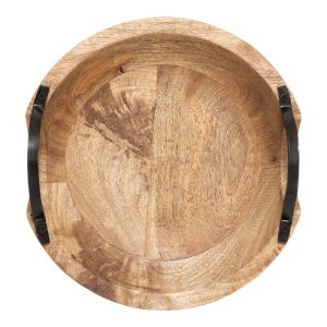 Decorative tray Evria made of mango wood in natural color 30x30x8 cm