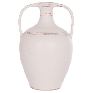 Декоративна ваза (амфора) Feax Hm4676.02l теракота в бяло - 35x35x58hсм.