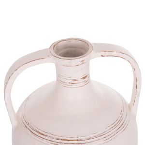 Декоративна ваза (амфора) Feax Hm4676.02l теракота в бяло - 35x35x58hсм.