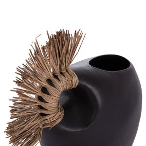 Decorative vase Alica2 Hm4671.01 terracotta in black and grass - 44x18x50cm.