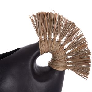 Decorative vase Alica2 Hm4671.01 terracotta in black and grass - 44x18x50cm.