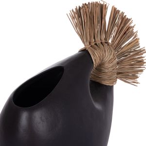 Decorative vase Alica2 Hm4671.01 terracotta in black and grass - 44x18x50cm.