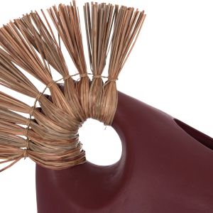 Decorative vase Alica2 Hm4671.06 terracotta in chestnut red and grassy - 44x18x50cm.
