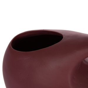 Decorative vase Alica2 Hm4671.06 terracotta in chestnut red and grassy - 44x18x50cm.