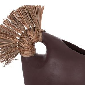 Decorative vase Alica2 Hm4671.07 terracotta in chocolate and grass - 44x18x50cm.