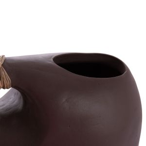 Decorative vase Alica2 Hm4671.07 terracotta in chocolate and grass - 44x18x50cm.