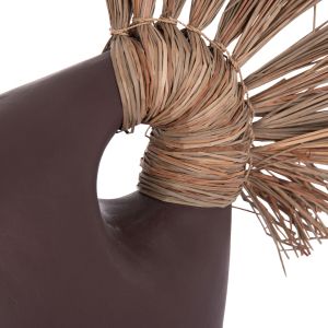 Decorative vase Alica2 Hm4671.07 terracotta in chocolate and grass - 44x18x50cm.