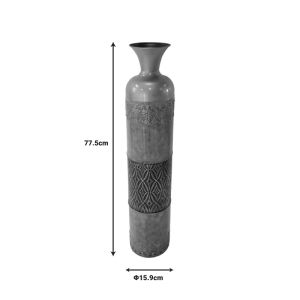 Decorative vase Ancient metal colored D15.9x77.5cm