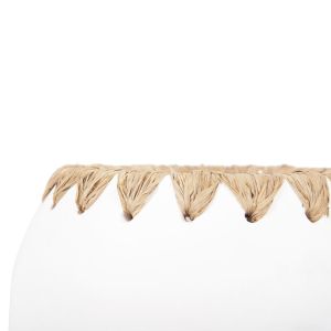 Decorative vase Ethno made of terracotta in white with braided edge D21χ32hcm Hm4377