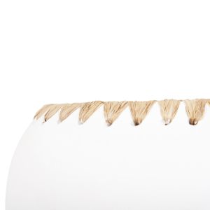 Decorative vase Ethno made of terracotta in white with braided edge D29x23hcm Hm4375