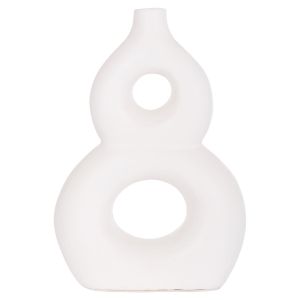Decorative vase Fiorin Hm4666.02s terracotta in white - 21x7.5x31hcm.