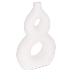 Decorative vase Fiorin Hm4666.02s terracotta in white - 21x7.5x31hcm.
