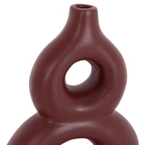 Decorative vase Fiorin Hm4666.03s terracotta in chestnut red - 21x7.5x31hcm.