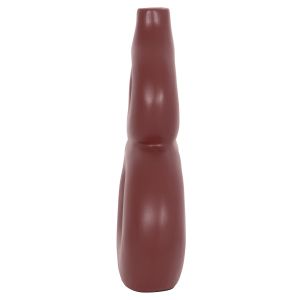 Decorative vase Fiorin Hm4666.03s terracotta in chestnut red - 21x7.5x31hcm.