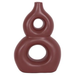 Decorative vase Fiorin Hm4666.03s terracotta in chestnut red - 21x7.5x31hcm.