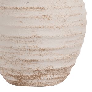 Decorative vase Hm7940 made of terracotta in white/beige color D20x25hcm