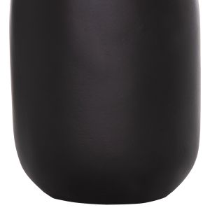 Декоративна ваза Mibo Hm4688.01m теракота в черно с дръжки от естествен ратан Φ16.5x26hсм.