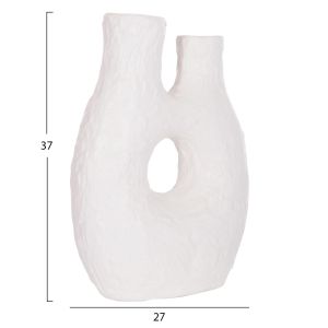 Декоративна ваза Namentis Hm4665.02l теракота в бял цвят - 27x13.5x37всм.