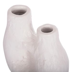 Декоративна ваза Namentis Hm4665.02s теракота в бял цвят -- 26x15x32.5hсм.