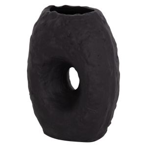 Decorative vase Namentis Hm4673.01l terracotta in black color - 26.5x16x36.5cm.
