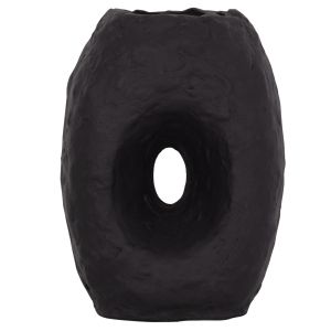 Decorative vase Namentis Hm4673.01l terracotta in black color - 26.5x16x36.5cm.