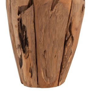 Decorative vase Naturally Hm7917 made of teak wood pieces in natural color D15x30hcm