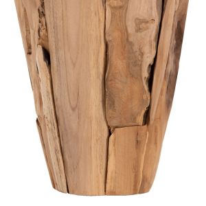 Decorative vase Naturally Hm7918 made of teak wood pieces in natural color D20x40hcm