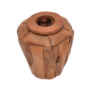 Decorative vase Naturally teak wood Archean in natural shade D30x30cm