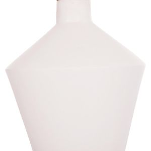 Декоративна ваза Nebula Santorini Hm4661.02 фибро цимент в бял -- тиково дърво Φ60x115 см.