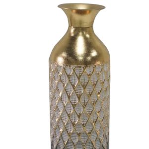 Decorative vase Onna metal in gold and black shade D15.7x80.6cm