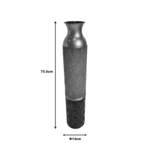 Decorative vase Raptonal metal colored D14x75.6cm