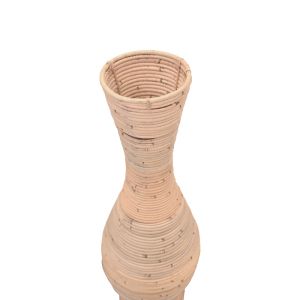 Decorative vase Uala Inart antique natural banana wood D25x70cm