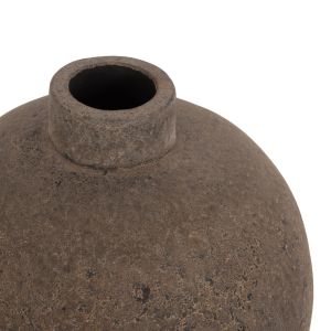 Decorative floor vase Hm7912 made of terracotta in gray color D73x130hcm