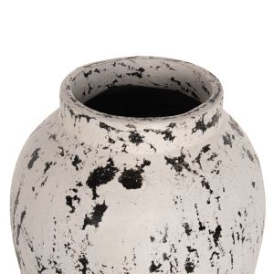 Decorative floor vase Hm7927 made of terracotta white patina D55x120hcm